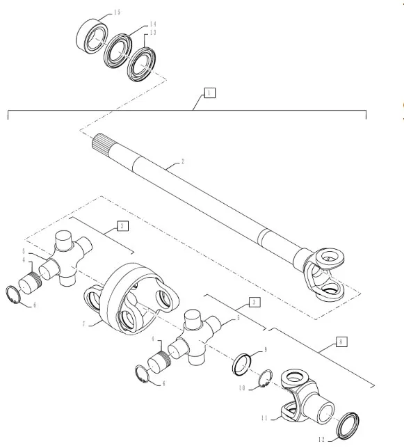 395743A1 - Вал длинн. лев. полуоси моста пер. (без блок. дифф.) DS 4кл. TGT8./Mg.