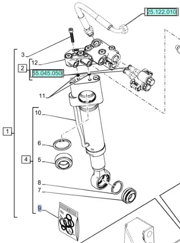 87644378 - комплект уплотнительных колец